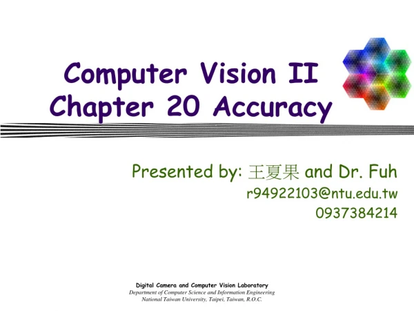 Computer Vision II Chapter 20 Accuracy