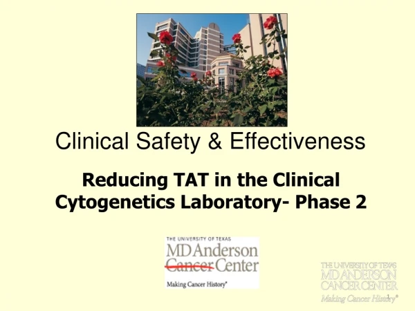 Clinical Safety &amp; Effectiveness