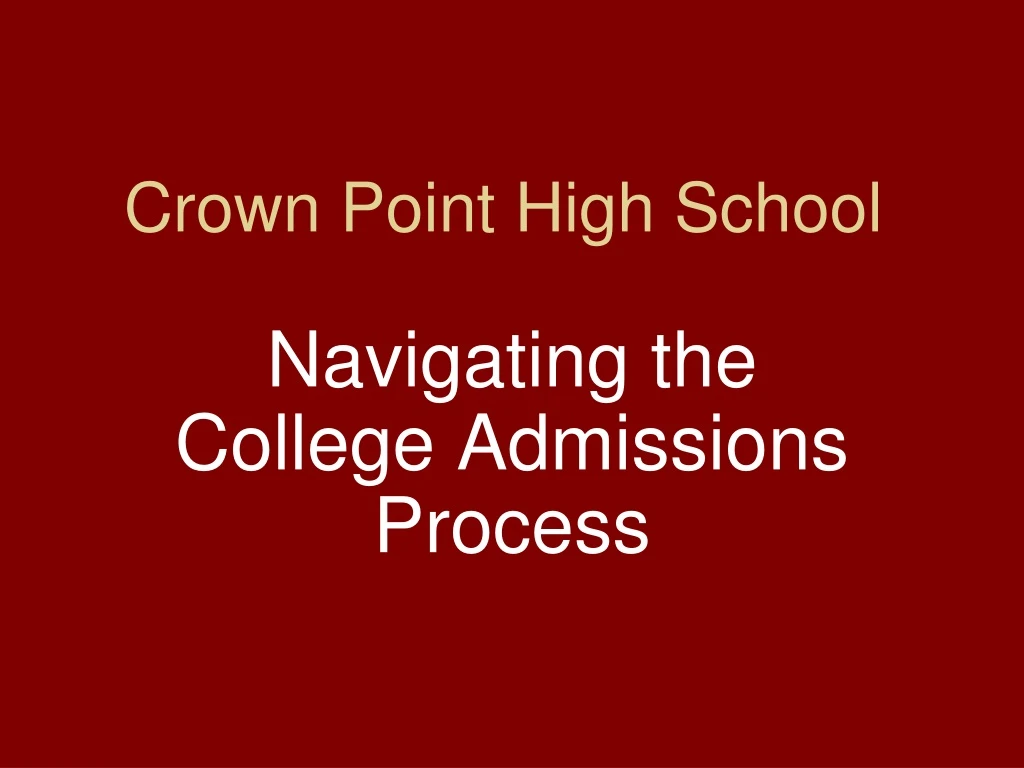 crown point high school