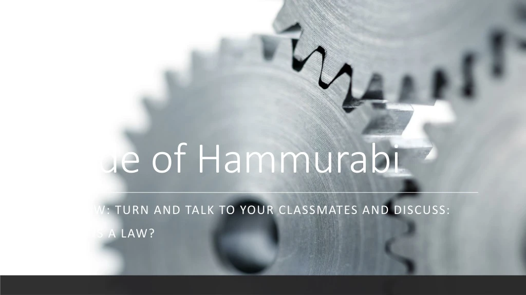 code of hammurabi