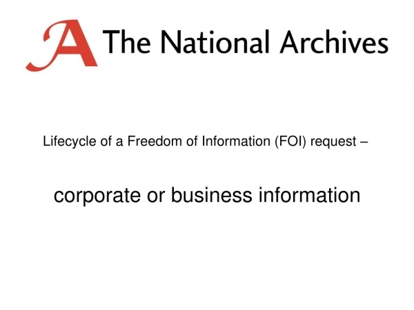Lifecycle of a Freedom of Information (FOI) request – corporate or business information