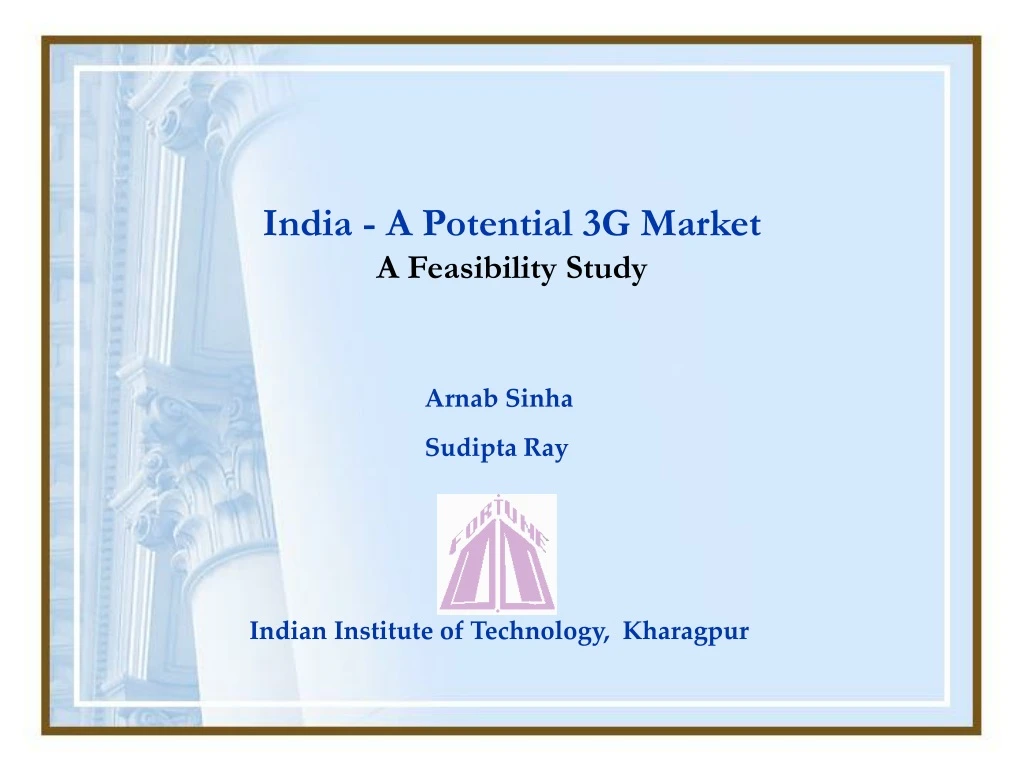 india a potential 3g market a feasibility study