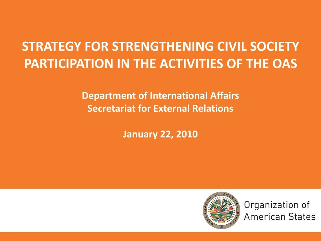 strategy for strengthening civil society