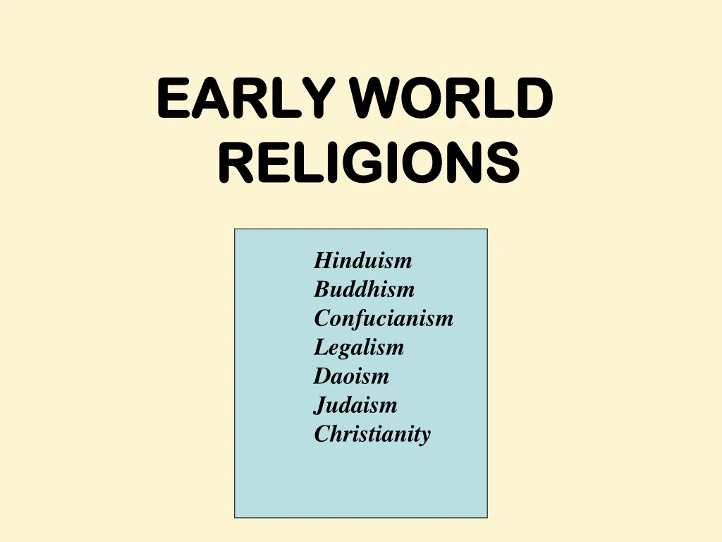 early world religions