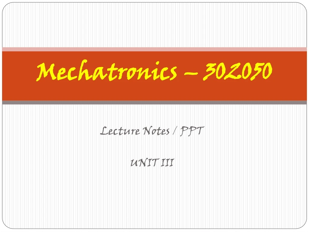 mechatronics 302050