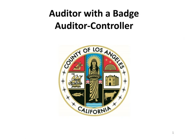 Auditor with a Badge Auditor-Controller