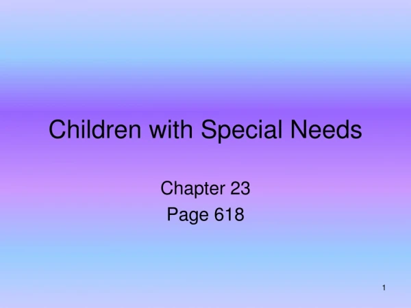 Children with Special Needs