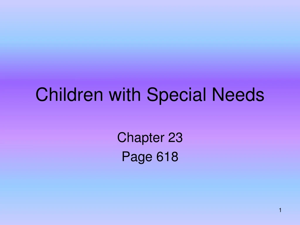 children with special needs