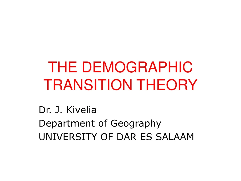 the demographic transition theory