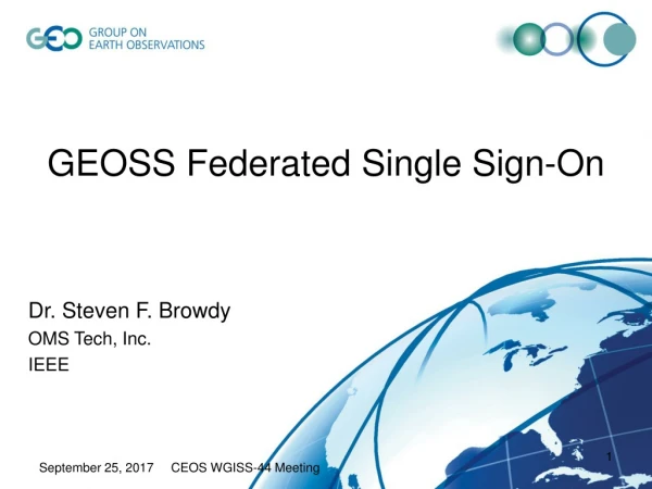 GEOSS Federated Single Sign-On
