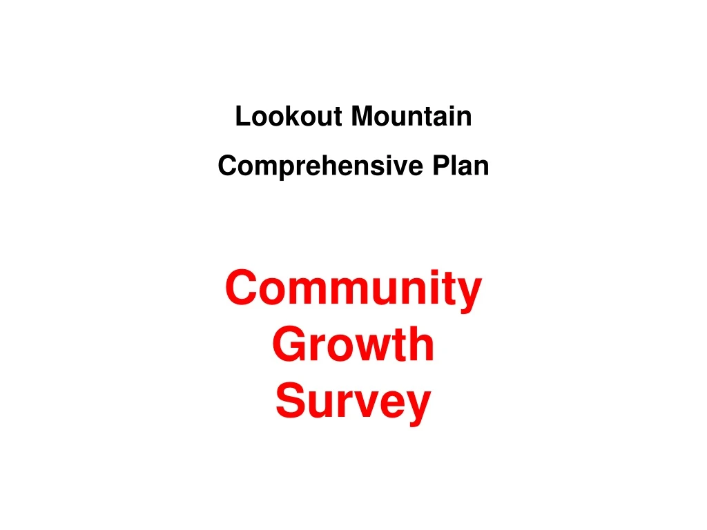 lookout mountain comprehensive plan community
