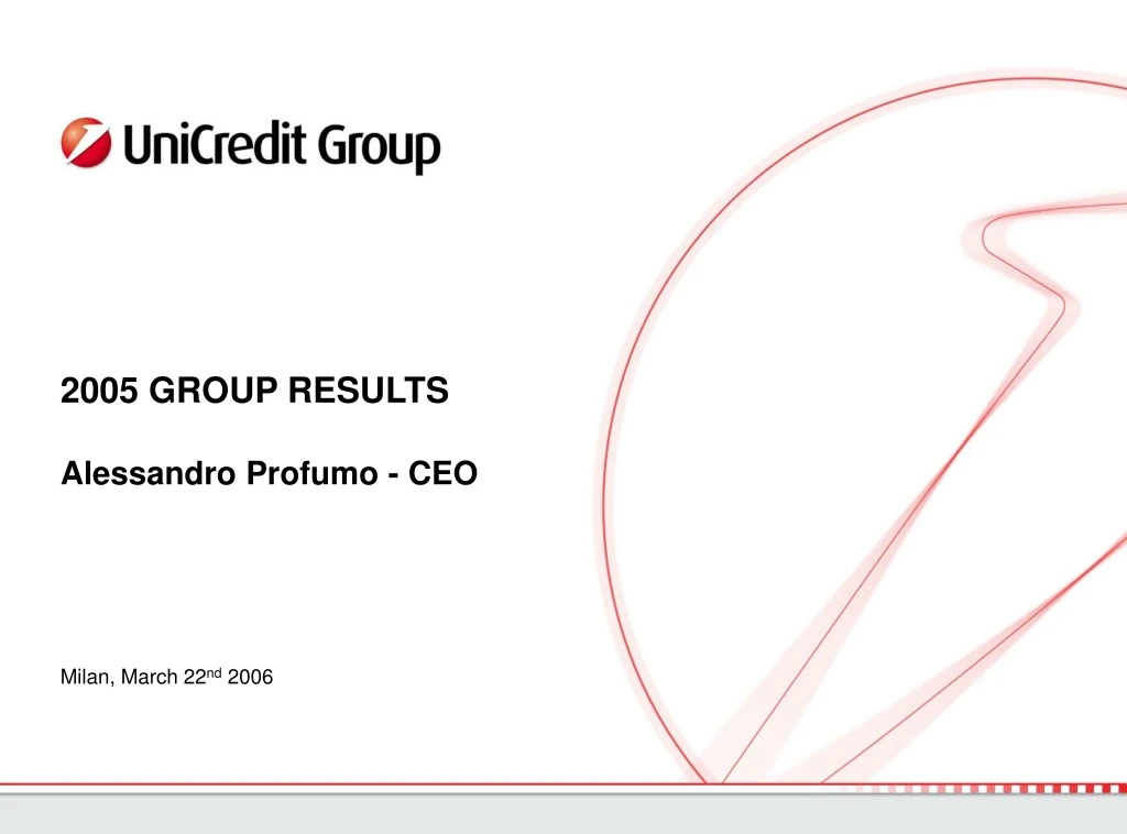 2005 group results alessandro profumo ceo