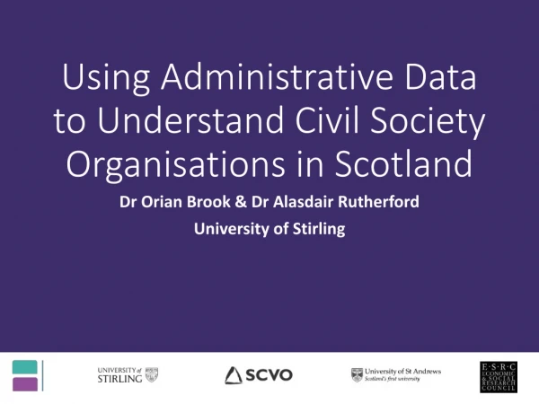Using Administrative Data to Understand Civil Society Organisations in Scotland