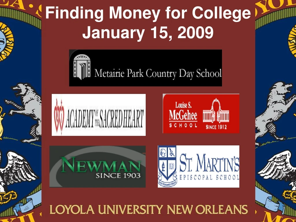 finding money for college january 15 2009
