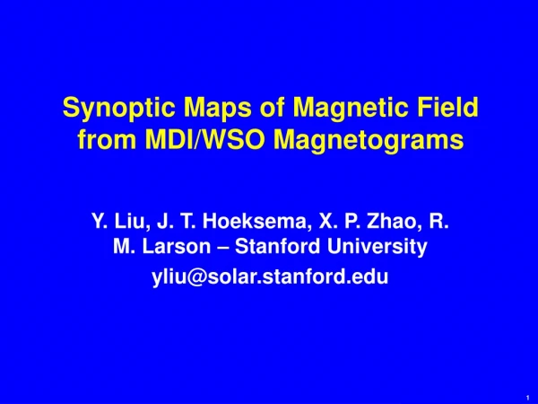 Synoptic Maps of Magnetic Field from MDI/WSO Magnetograms