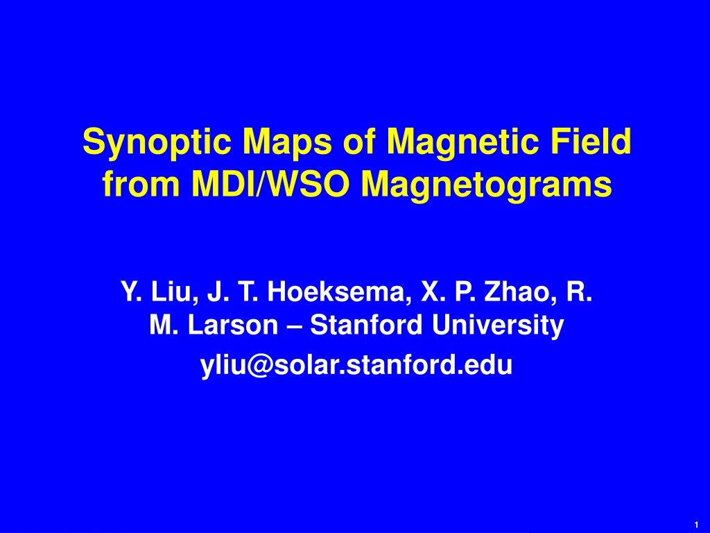 synoptic maps of magnetic field from mdi wso magnetograms