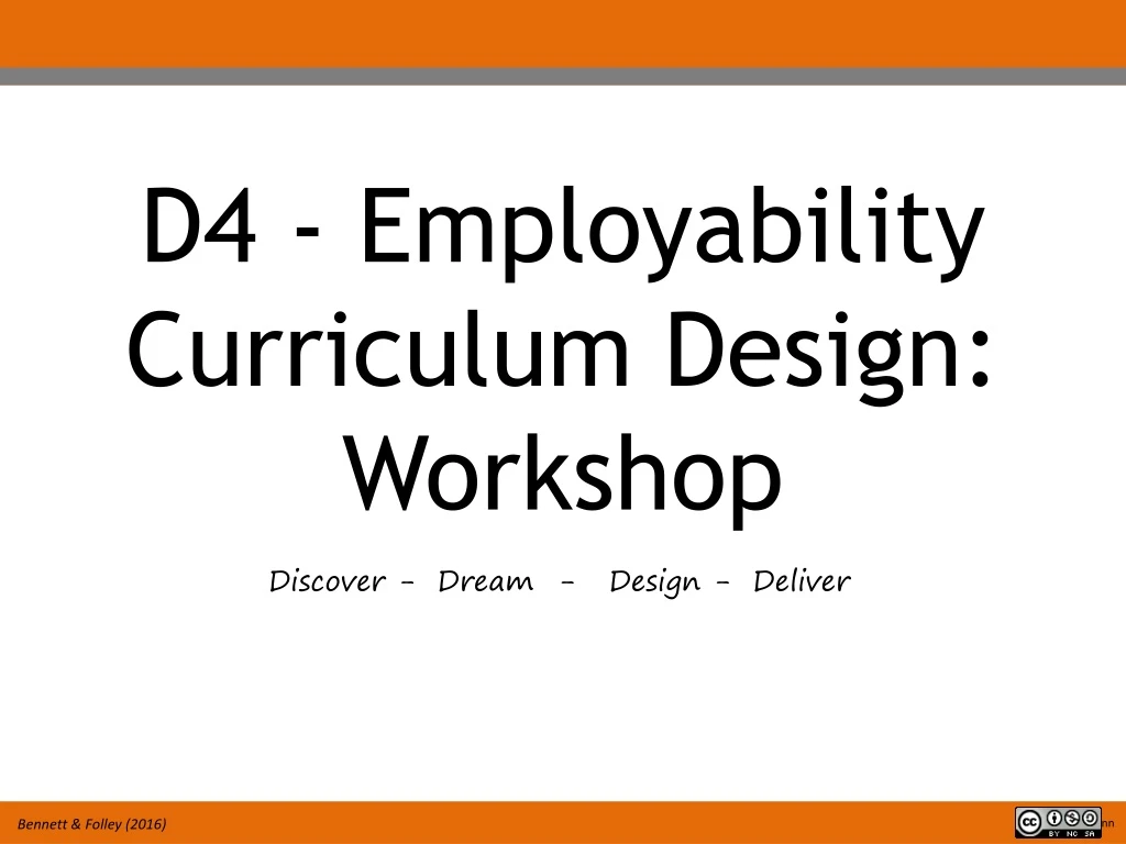 d4 employability curriculum design workshop