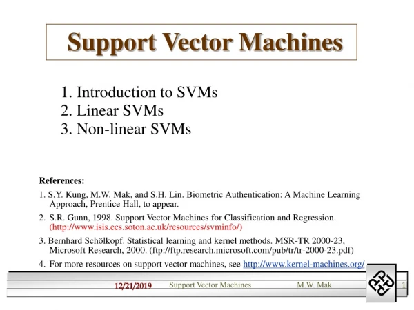 Support Vector Machines