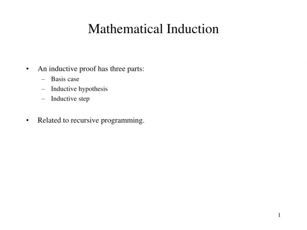 Mathematical Induction