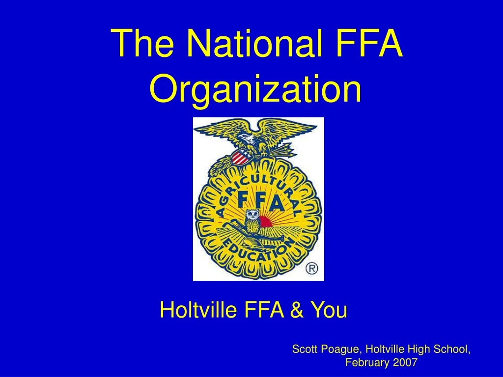 the national ffa organization