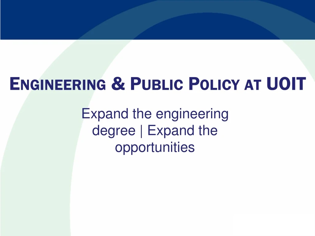 engineering public policy at uoit