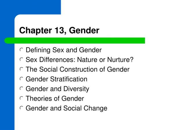 Chapter 13, Gender