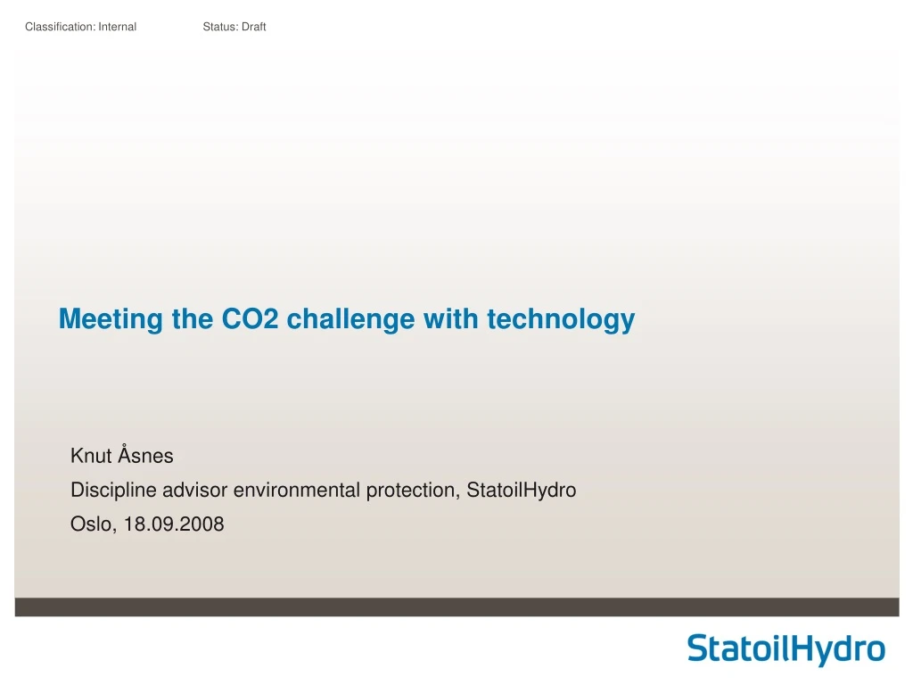 meeting the co2 challenge with technology