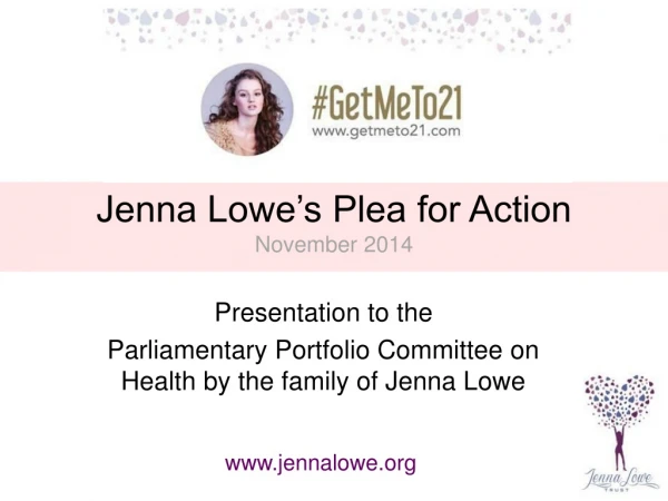 Jenna Lowe’s Plea for Action November 2014