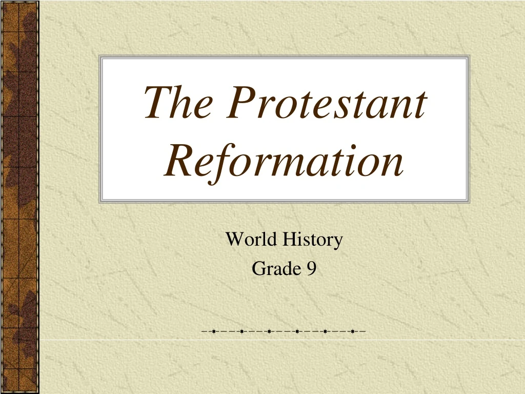 the protestant reformation