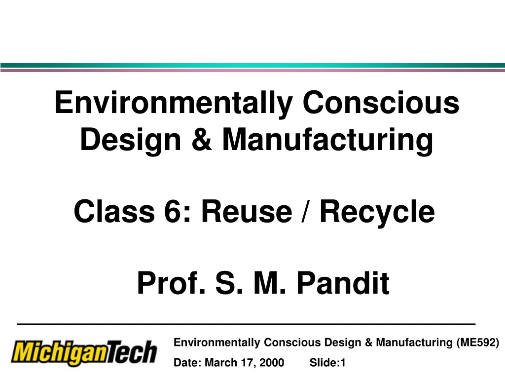 environmentally conscious design manufacturing