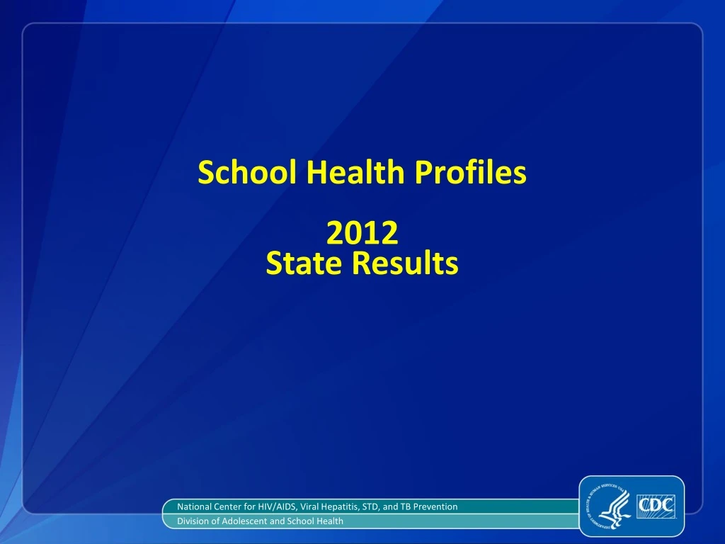 school health profiles 2012 state results