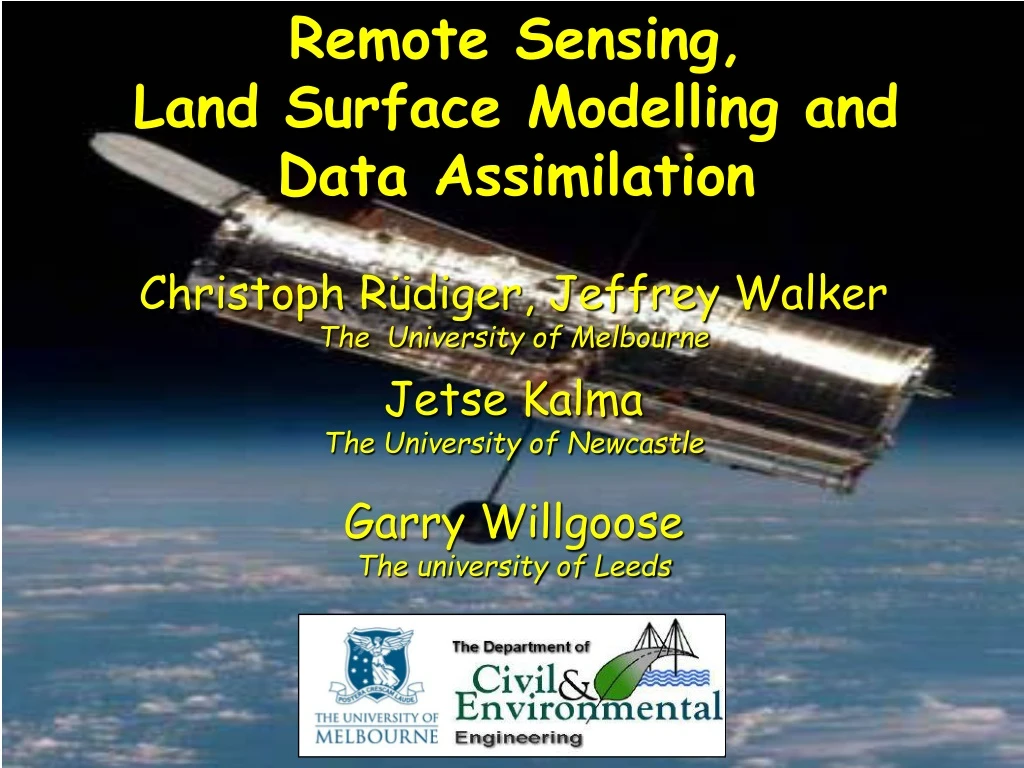 remote sensing land surface modelling and data assimilation