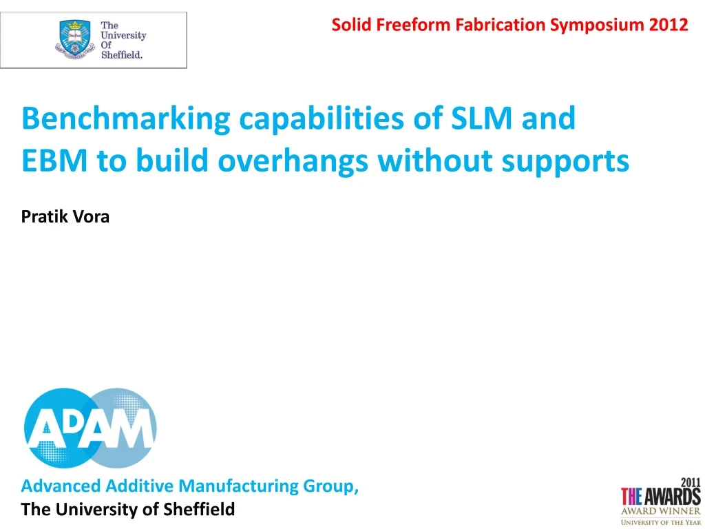 solid freeform fabrication symposium 2012