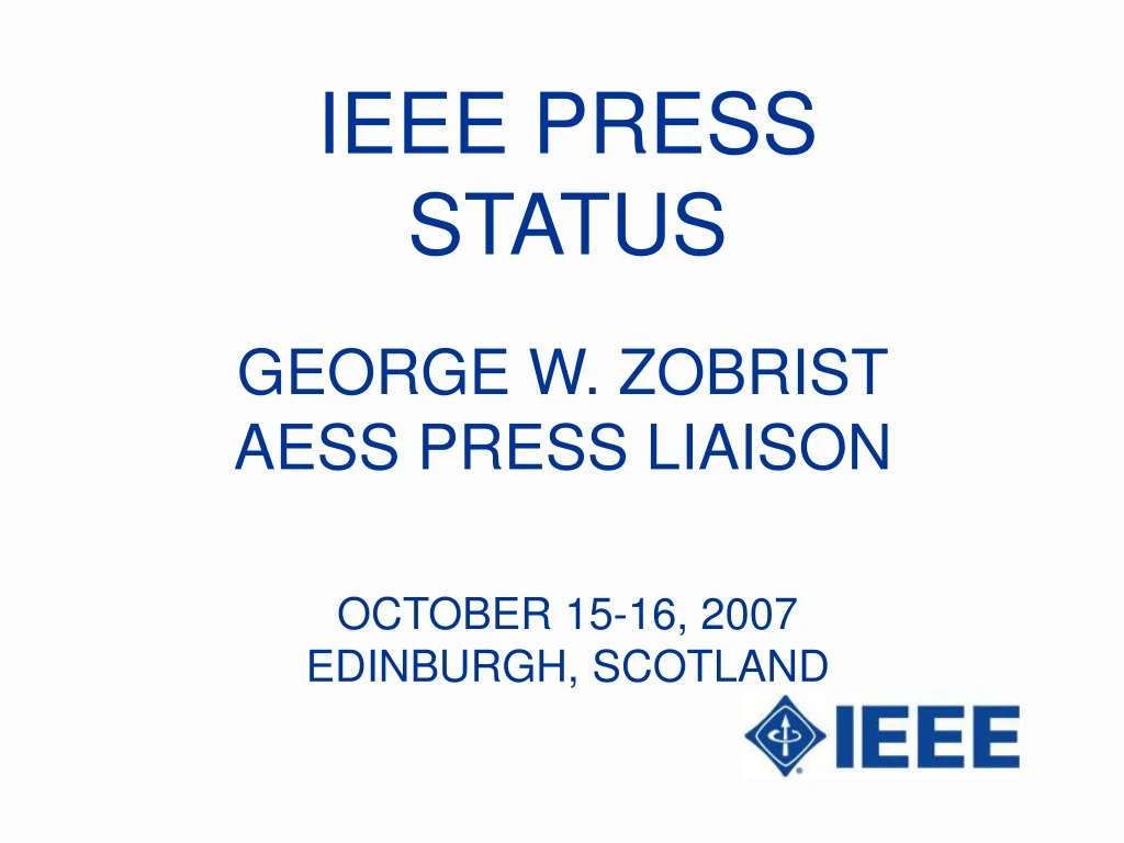 ieee press status