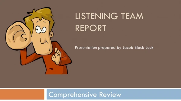 Listening Team Report