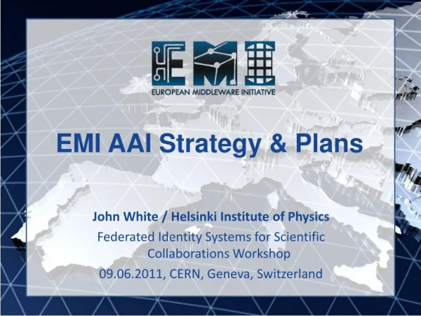 EMI AAI Strategy &amp; Plans