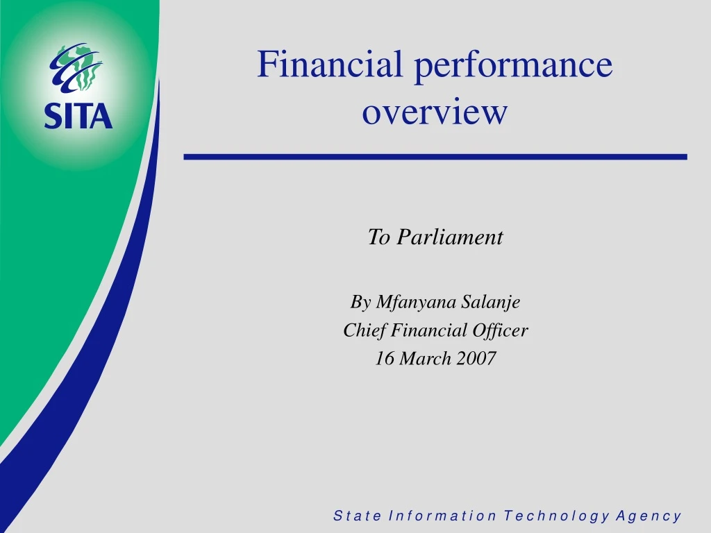 financial performance overview