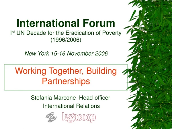 Working Together, Building Partnerships