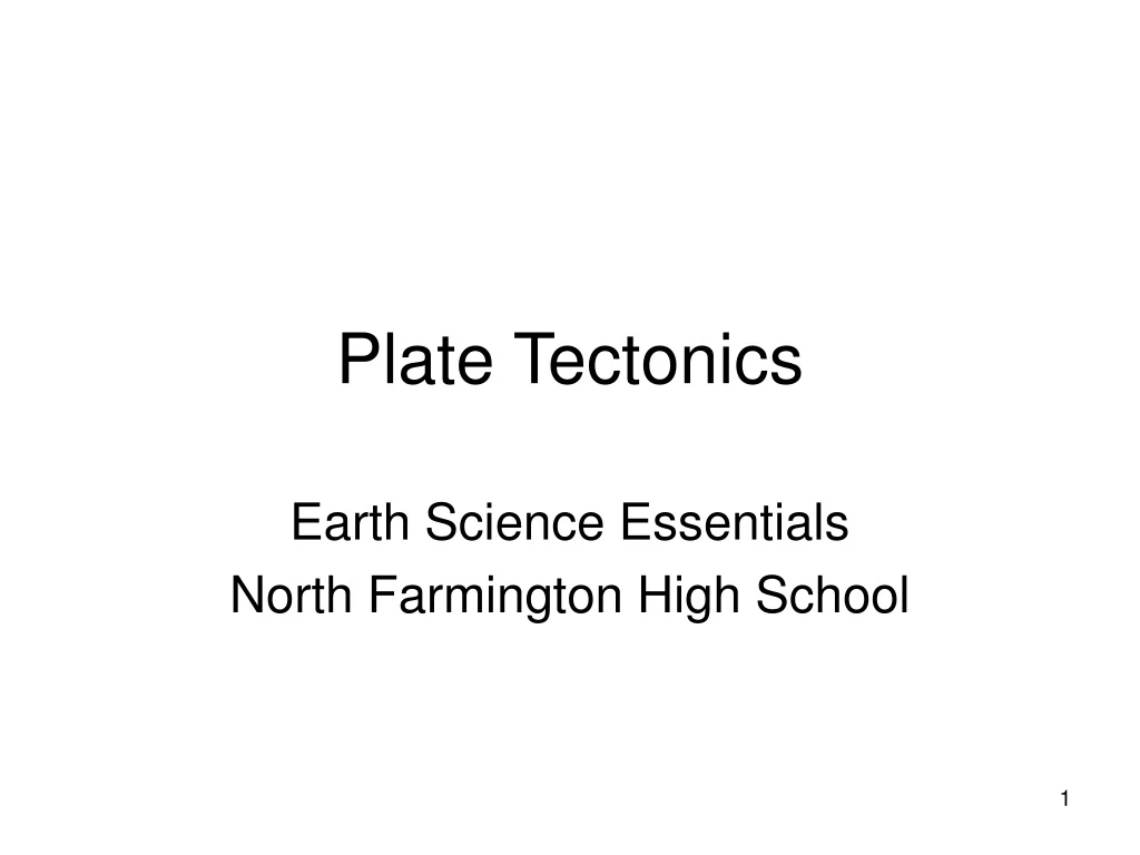 plate tectonics