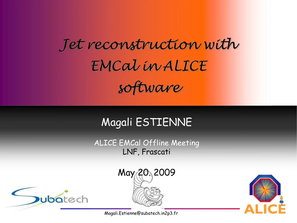 jet reconstruction with emcal in alice software