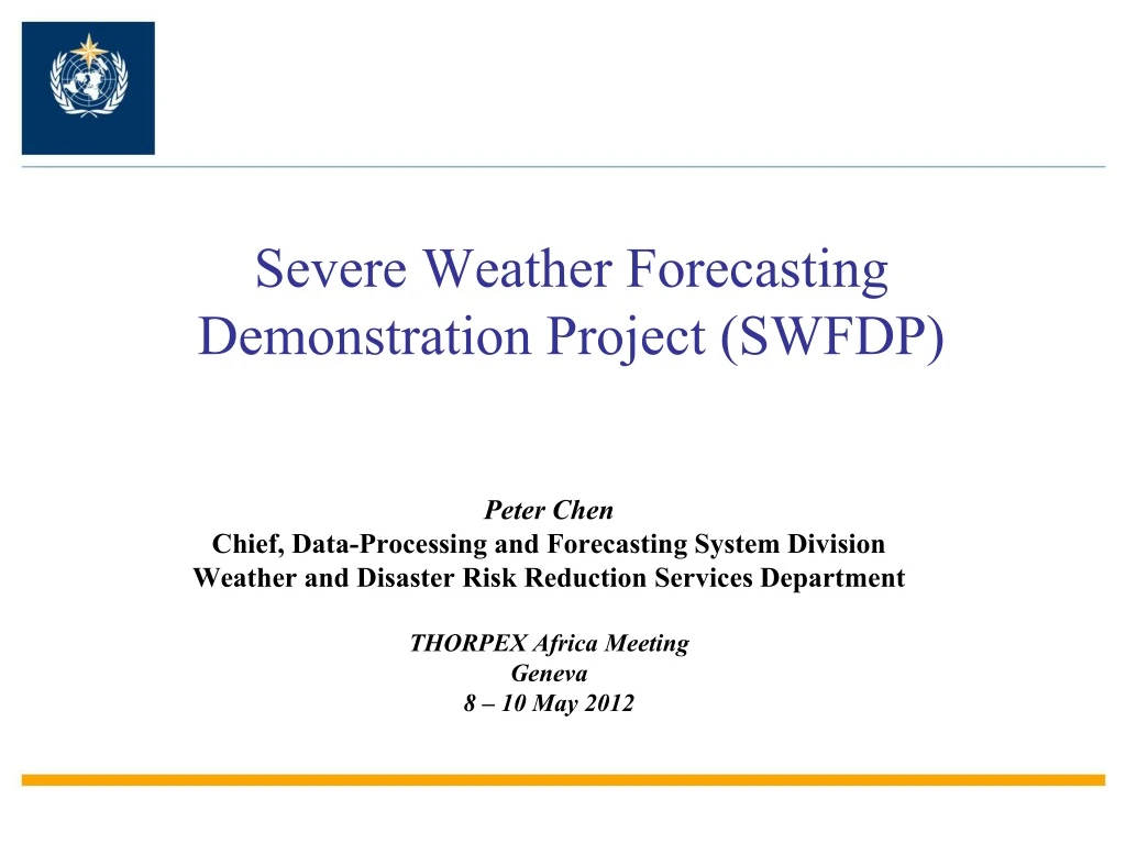 severe weather forecasting demonstration project swfdp