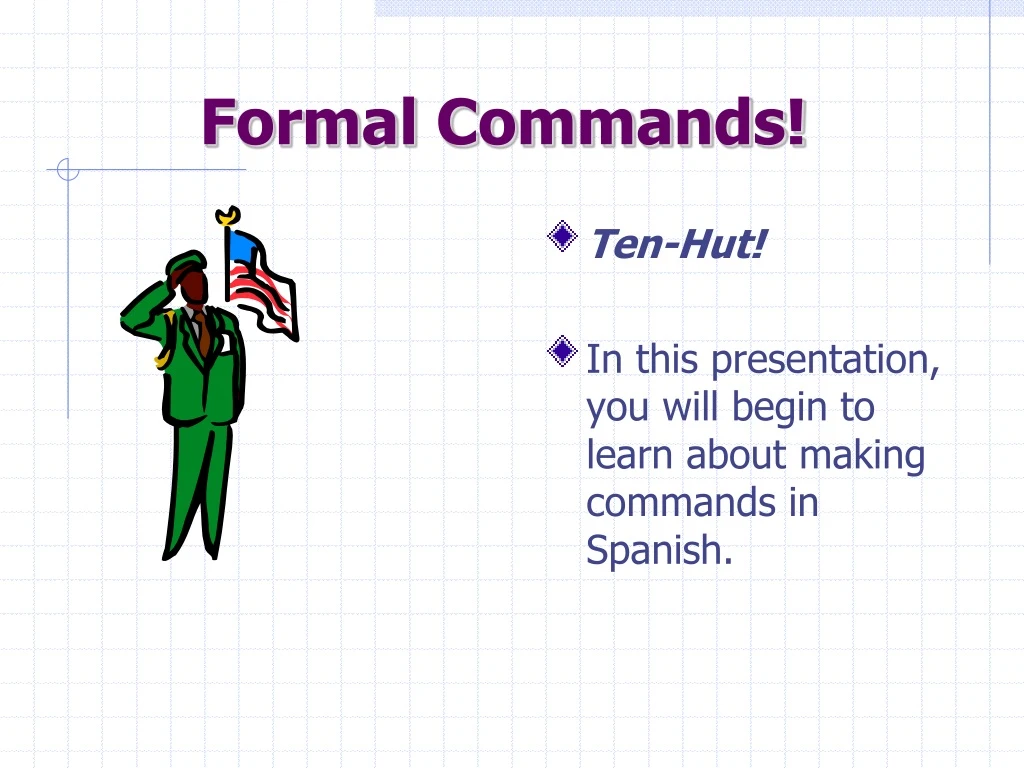 formal commands