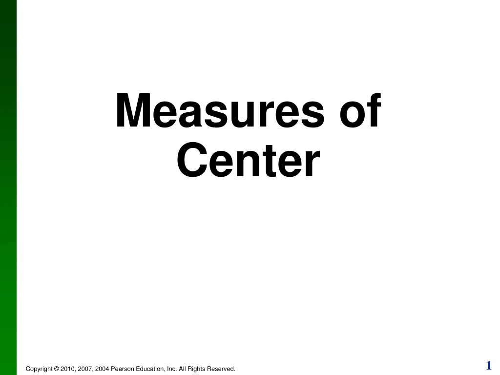 measures of center