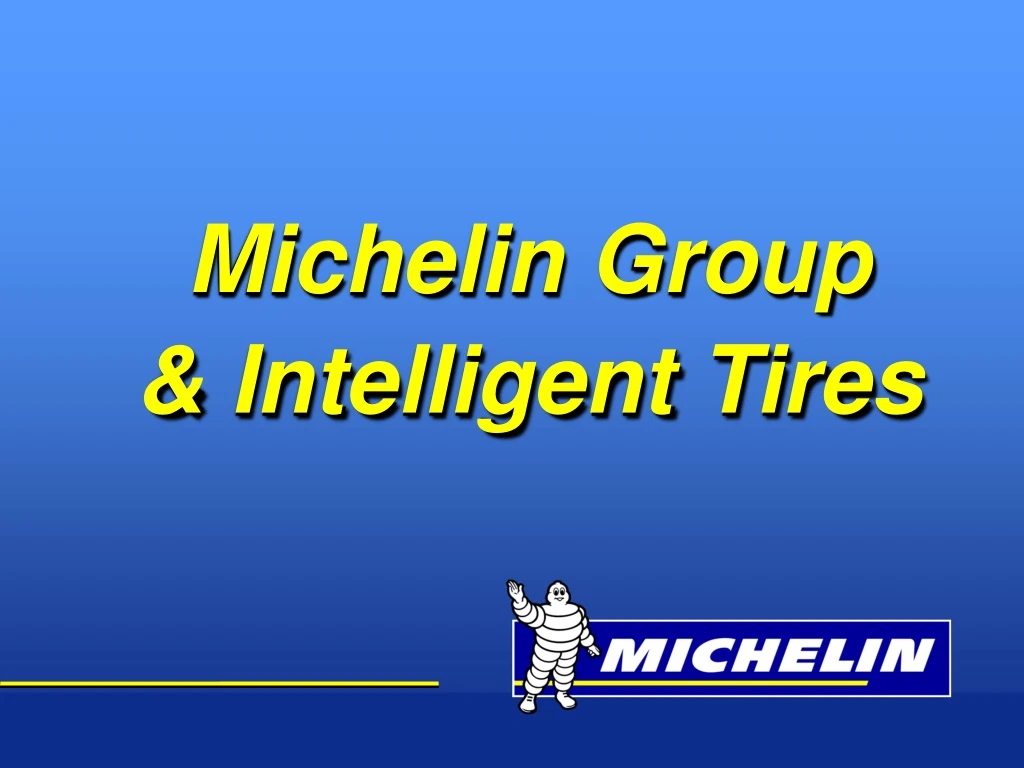 michelin group intelligent tires