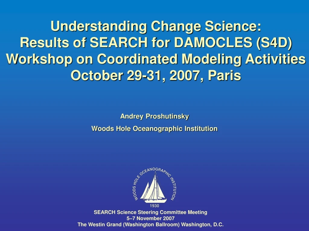 understanding change science results of search