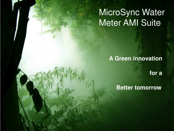 MicroSync Water Meter AMI Suite
