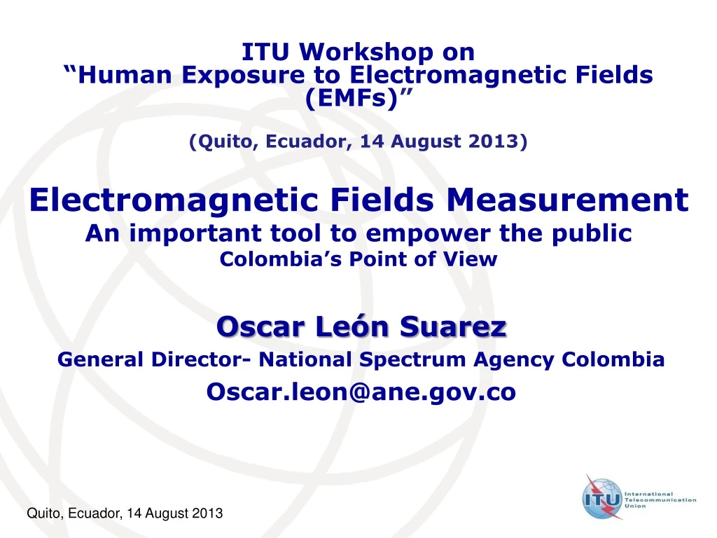 electromagnetic fields measurement an important tool to empower the public colombia s point of view
