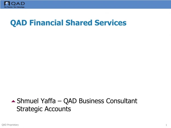 QAD Financial Shared Services