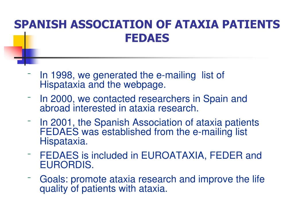 spanish association of ataxia patients fedaes