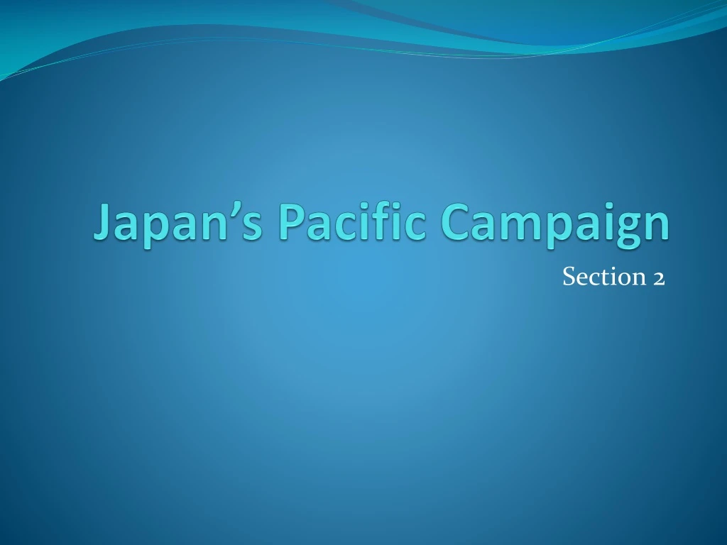 japan s pacific campaign